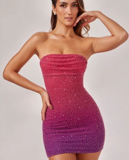 Embellished Strapless Mini Dress (Oh Polly)