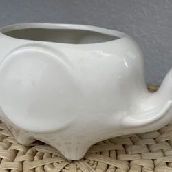 Mini White Elephant Planter