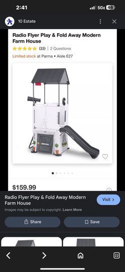 Radio Flyer Farm House With Slide