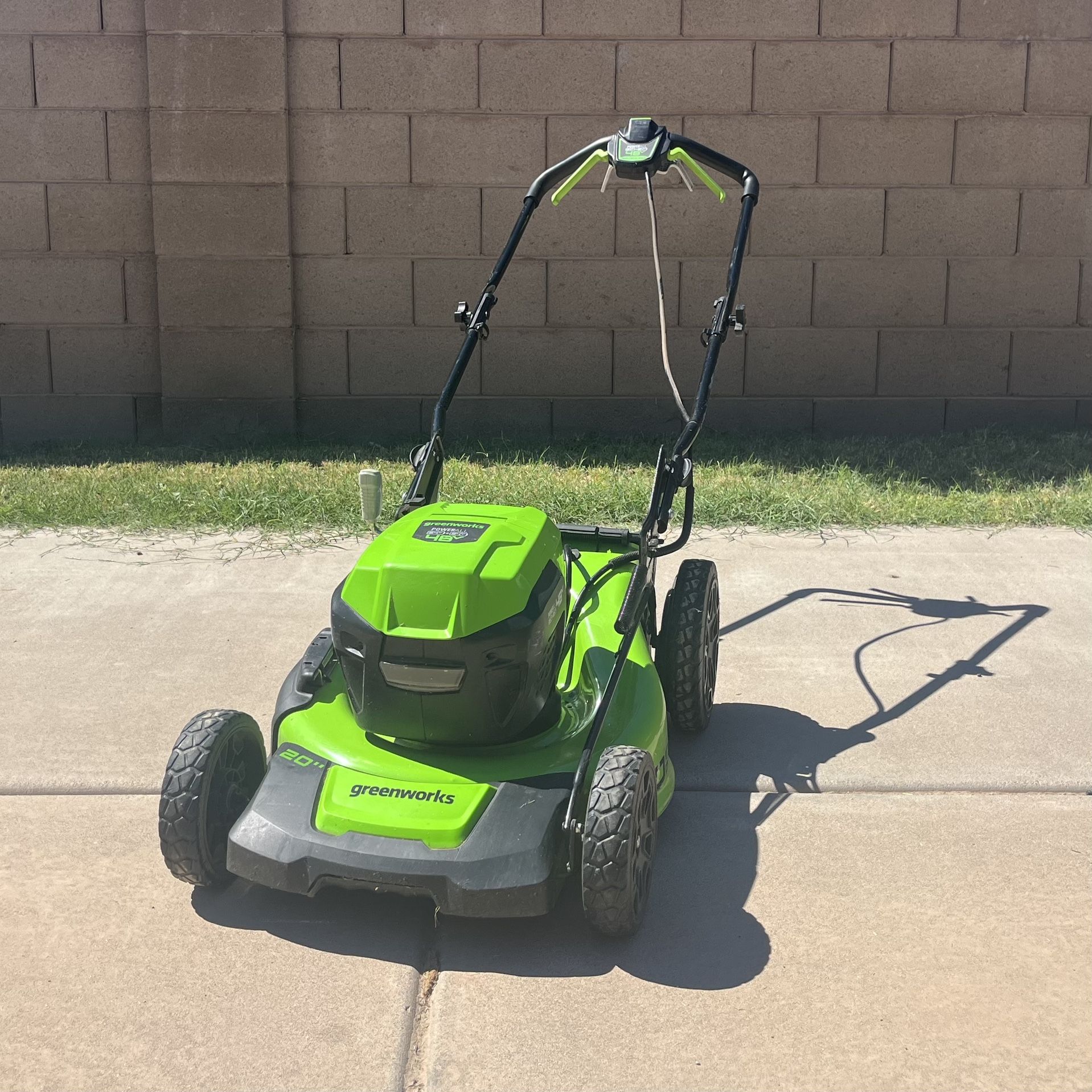 Greenworks 48v 20” Cordless Self-propelled Lawn Mower. Model# MO48L4211