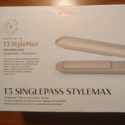 T3 SinglePass StyleMax Professional 1" Ceramic Flat Iron with Custom Heat