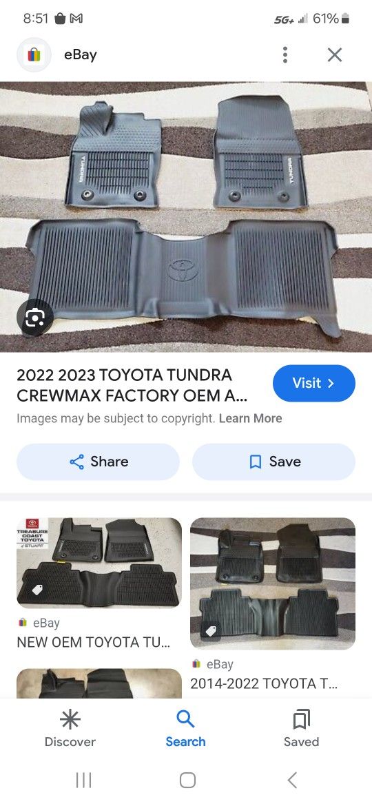 2023 Toyota Tundra All Weather Mats