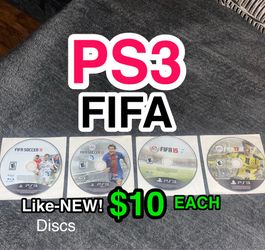Playstation 3 FIFA Soccer 11, 13, 15, 17 • Like NEW • PS3 Console Discs