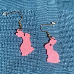 Cute Acrylic Easter Bunny Drop Earrings