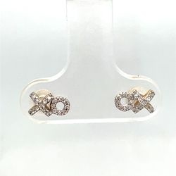 10KT Yellow Gold Diamond XO Earrings 0.77g .08CTW 161527/3