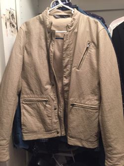 Zara men's leather jacket