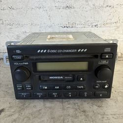 Stereo Radio AM FM CD 6 Disc Cassette 39100S84A300 Fit 01-02 HONDA ACCORD E10-56