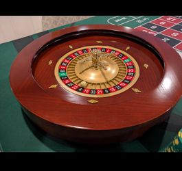 Casino Roulette Wheel, XXL 20” WOOD & CASINO QUALITY