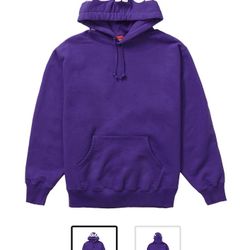 Supreme Contrast Hooded Sweatshirt (Purple)