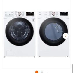 50% OFF - LG 4.5 cu ft Washer & 7.4 cu ft Dryer Set SMART w/ TurboSteam