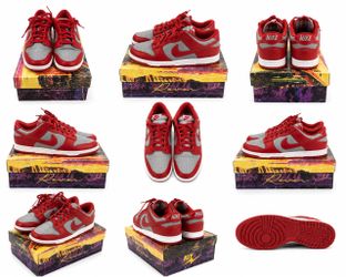 Nike Dunk Low Red Grey Sneakers UNLV
