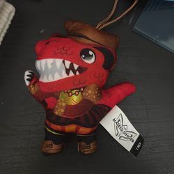 Masked singer T-Rex bag clip