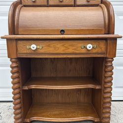 Hollywood Regency Carved Secretary Desk