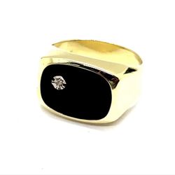 Onyx Gentleman’s Ring 14K YG 5.8G EPJ029785