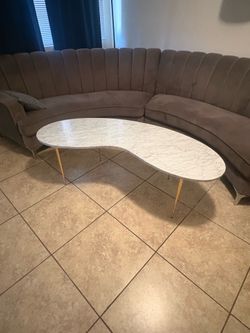 Large Marble Coffee Table 5ft with Gold legs