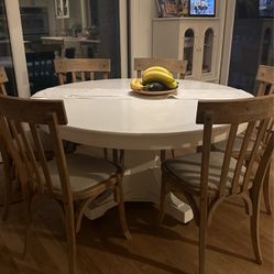 Gorgeous White Kitchen Table Seats 6 - Heirloom Piece