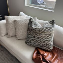 Throw Pillows And Ottoman 
