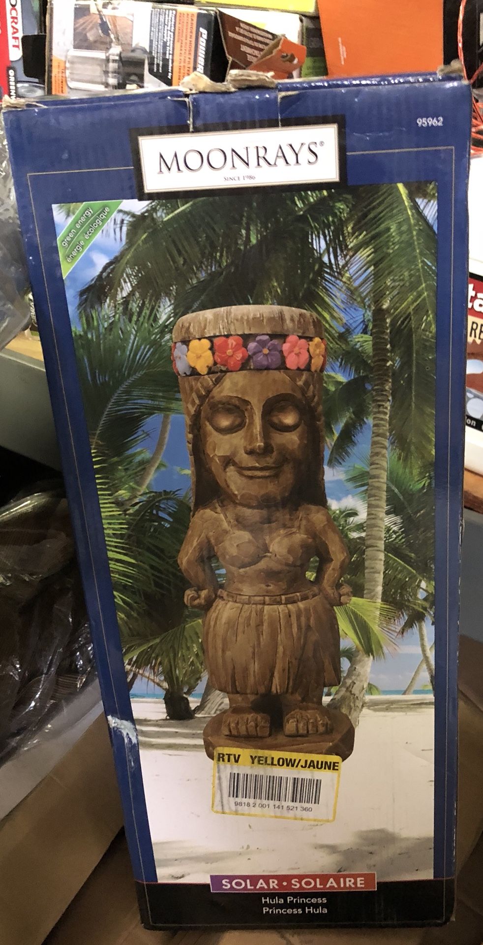 Moonrays 95962 Tiki Themed Outdoor Solar Light, Garden Gnome, Island Princess
