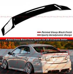 09-13 Toyota Corolla R Style Gloss Black High Kick Trunk Spoiler