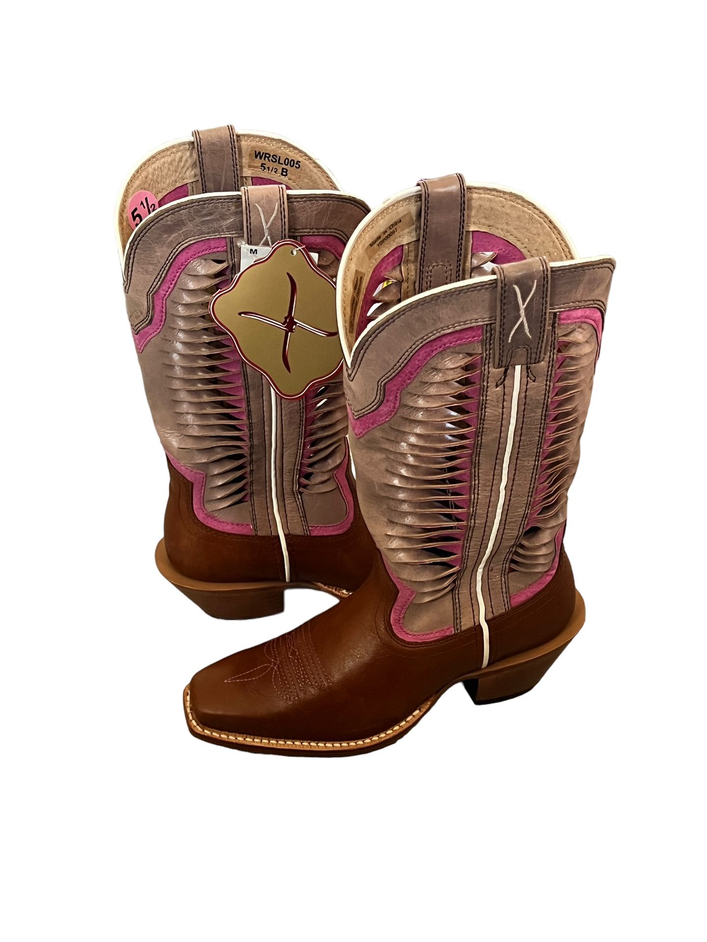 Twisted X Women's 12" Ruff Stock Vented Shaft Cowgirl Boots - Square Toe
