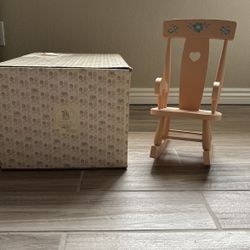 Wooden Rocking Chair For Precious Moment Dolls