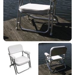 Luxury Marine Folding Deck Chair For Boat Dock Foldable Seating Heavy Duty Padde