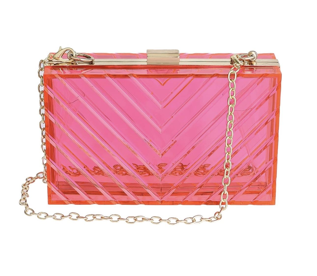 WJCD Clear Purses For Women Acrylic Clear Clutch Bag Stadium Approved