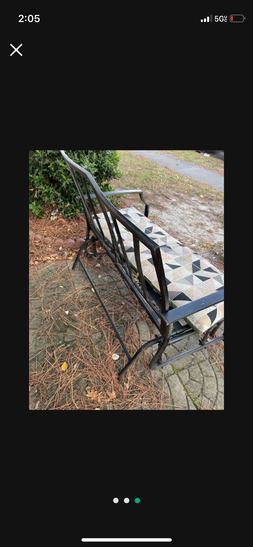 Black Rocking Bench