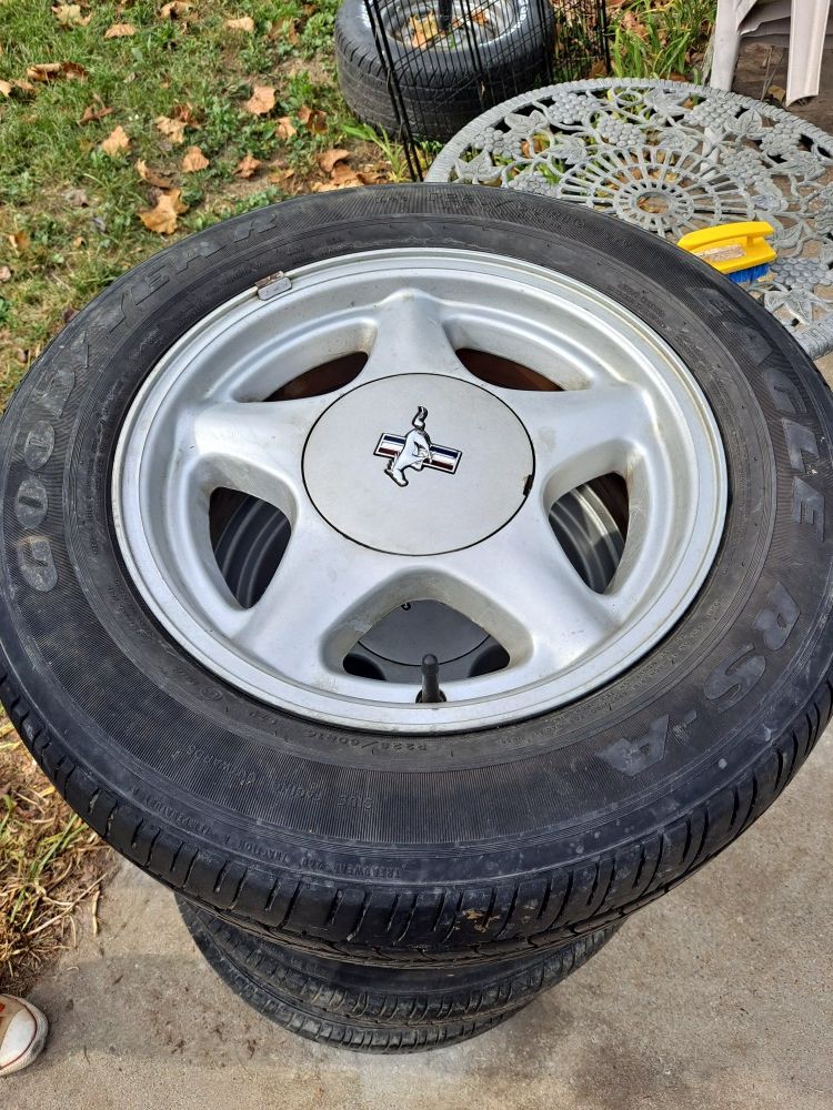 Mustang Goodyear Eagle tires and rims
