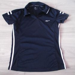 Erikesport Navy Blue Kids Athletic Polo Shirt Size L 