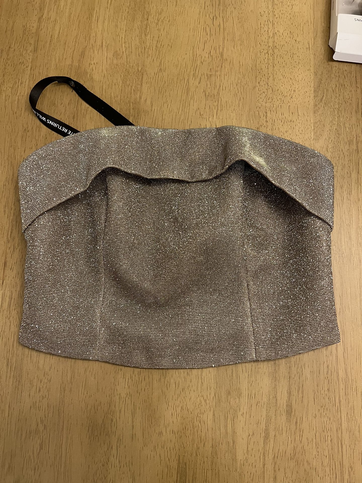 SLA the Label Bronze Aries Tube Top Sleeveless XXS