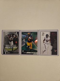Nico Collins Rookie Card Lot of 3 Autograph.