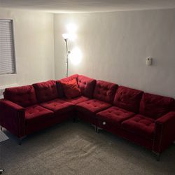 velvet suede couch