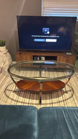 Glass coffee table and 2 matching side tables