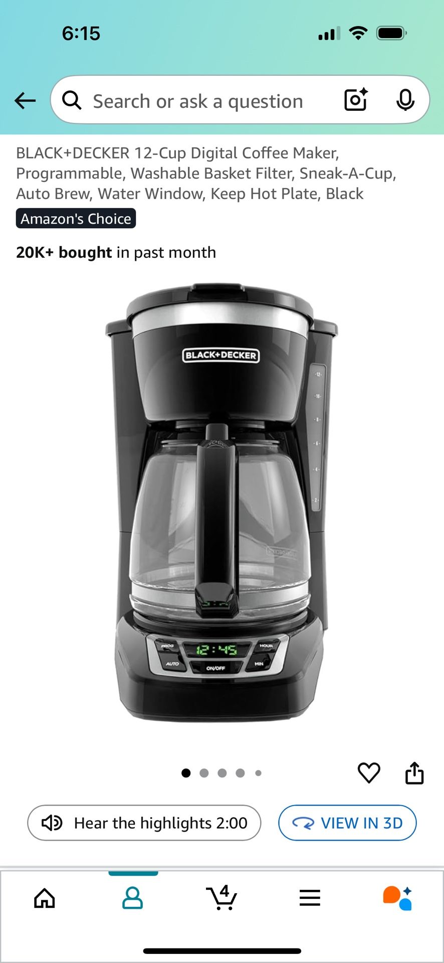 Black & Decker Coffee Maker