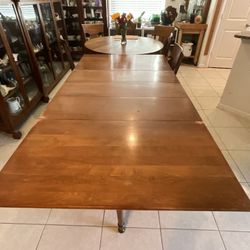 Vintage Solid Maple Drop Leaf Extendable Table