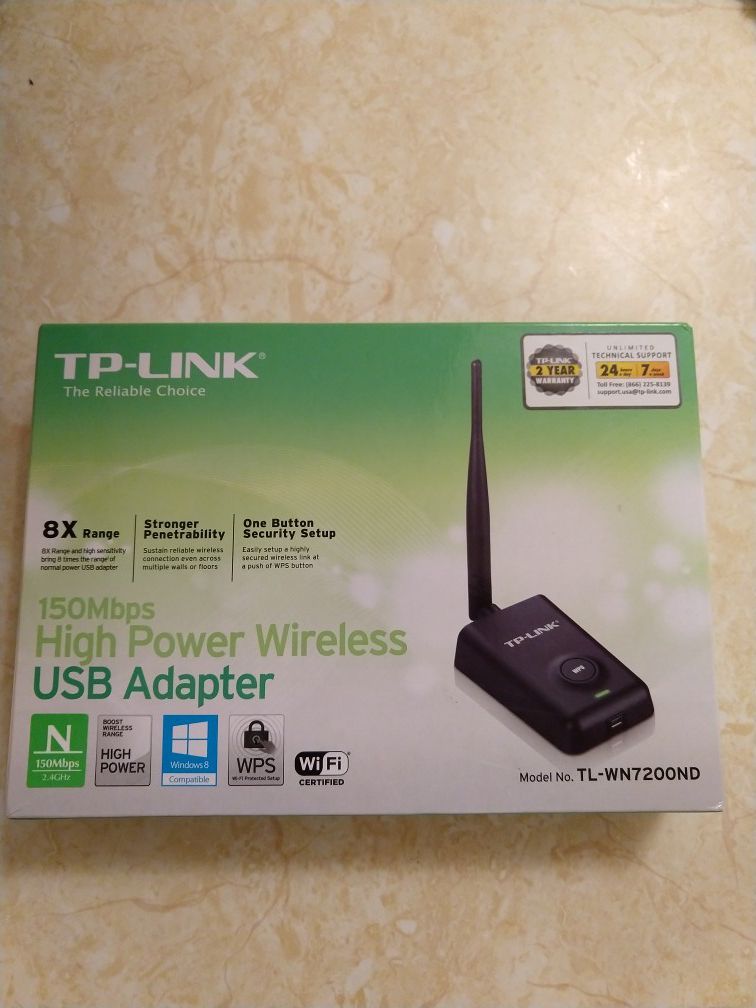TP-Link TL-WN7200ND 150Mbps High Power Wireless USB Adapter Ver. 1.2