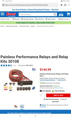 PAINLESS PERFORMANCE WIRING 25-AMP 6-Bank Pack Relays And Relay Switch KIT mopar FORD GM Chevy Muscle Car