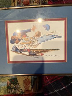 Yer Baseball Robert Marble Color Lithograph 