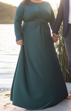 Emerald green long dress