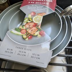 Tramontina 3 pk ceramic skillet set