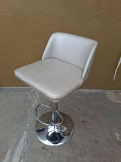 White leather chair
