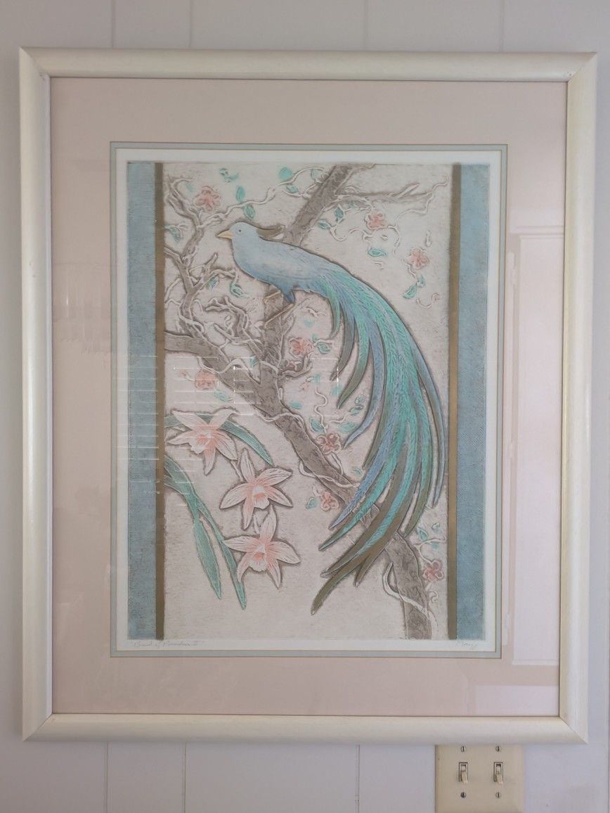 Monoprint Bird of Paradise I By Steve Marquez