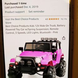 Amazon Costzon Ride On - Toy Jeep - Battery Powered