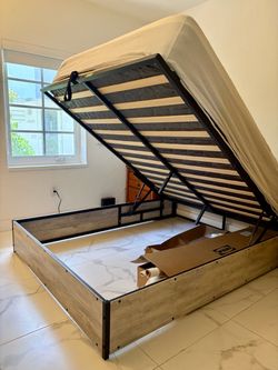 Queen Sized Bed Frame with storage