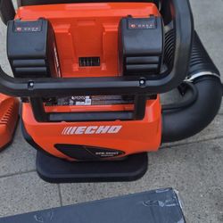 ECHO
56V 195 MPH 795 CFM Cordless Battery Backpack Blower w/Tube Throttle and (2) 5.0Ah Batteries and Dual Port Charger