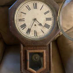 Antique Sessions Short Drop School Clock