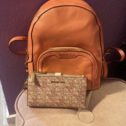 Michael Kors Pink Backpack 