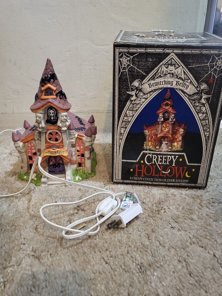 Midwest Creepy Hollow BEWITCHING BELFRY Ceramic Building w/ Box