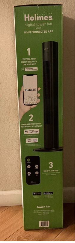 Holmes 36" Digital Tower Oscillating Fan Black